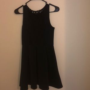 all black skater dress
